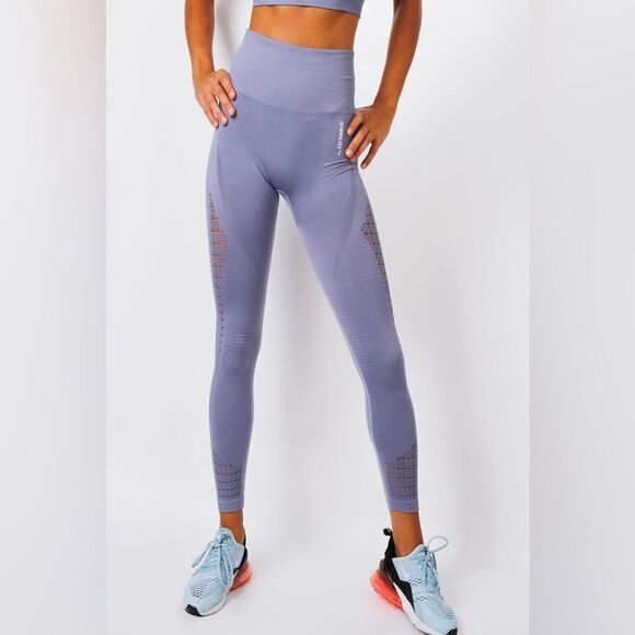 Gymshark Energy Seamless Leggings in Steel Blue - Picture 1 of 9